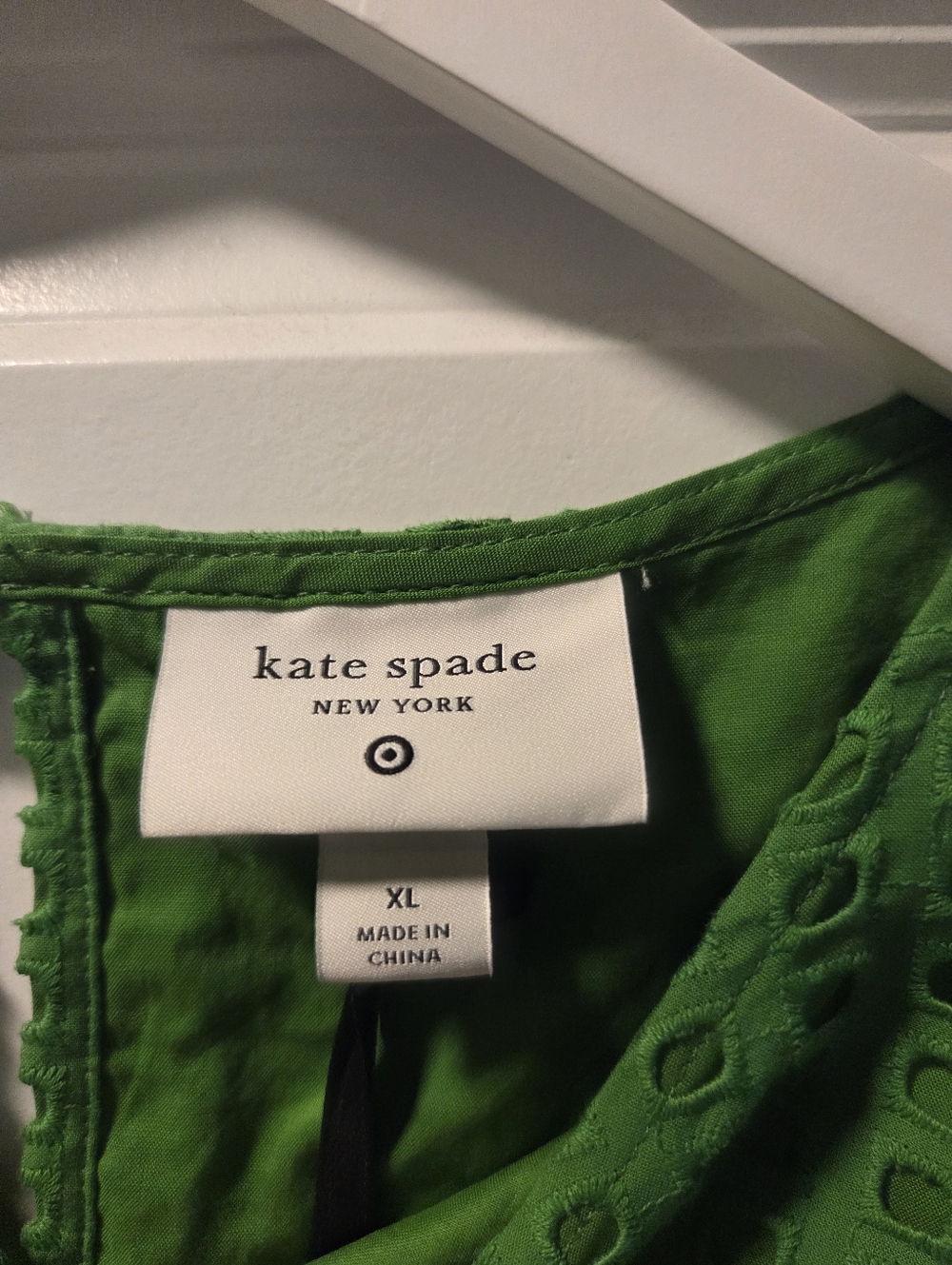 Kate Spade NY x Target Green Eyelet Sleeveless Crop Top NWT XL - Picture 4 of 5